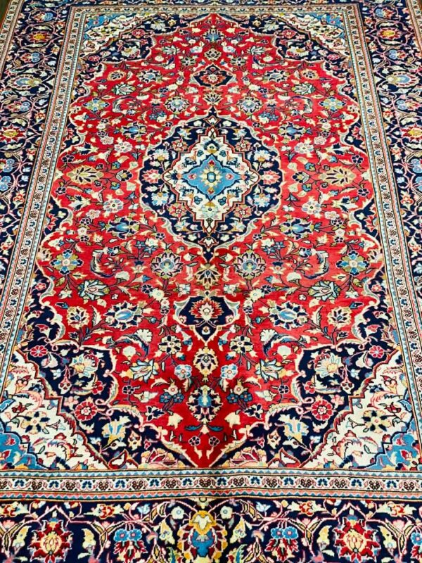 609466172_1638991014147485_3472598428588897336_n Origin "Khashan" Persian Tribal Rug Hand Knotted Natural Dyes with Central Medallion and Floral Patterns 10'5" X 6'5"