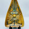 609506542_2672690279752434_1734488060992320269_n Mid Century Inspired Hand‑Painted Triangular Ceramic Dish Abstract Face Design by Zheng Ruixiu