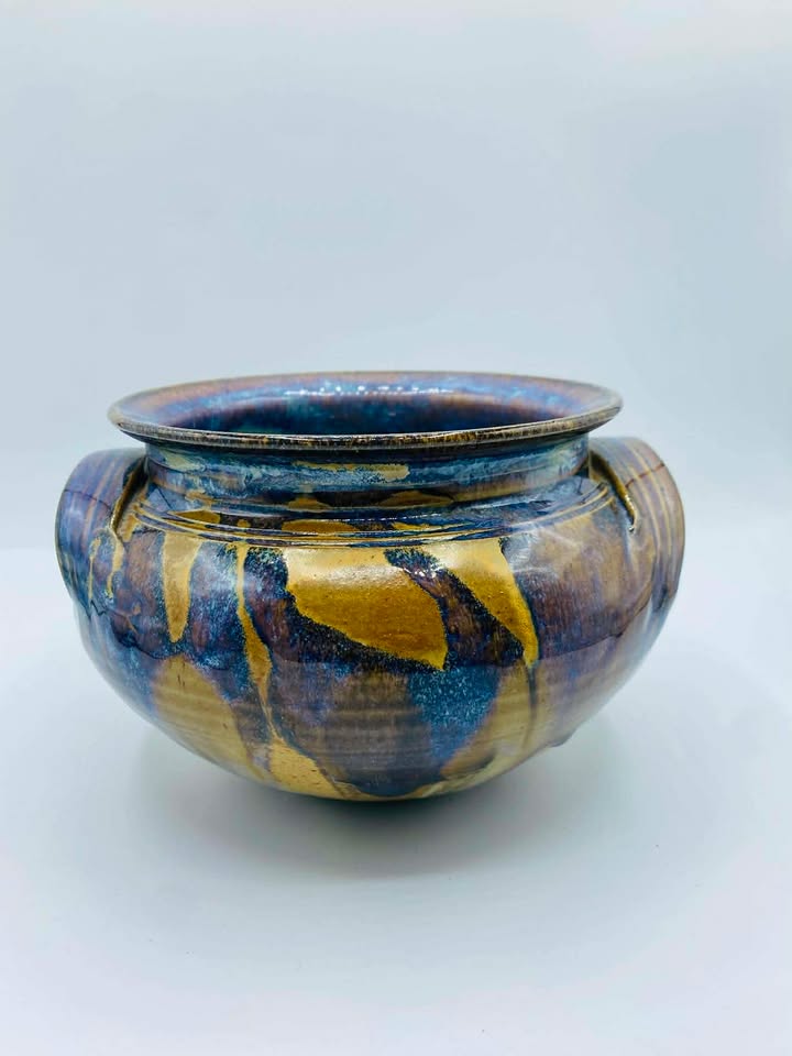 609860101_2717768861894488_6285321529798454031_n 1990 Handmade Collaboration Studio Pottery Bowl Signed Michael Nowack and Linda Dalton