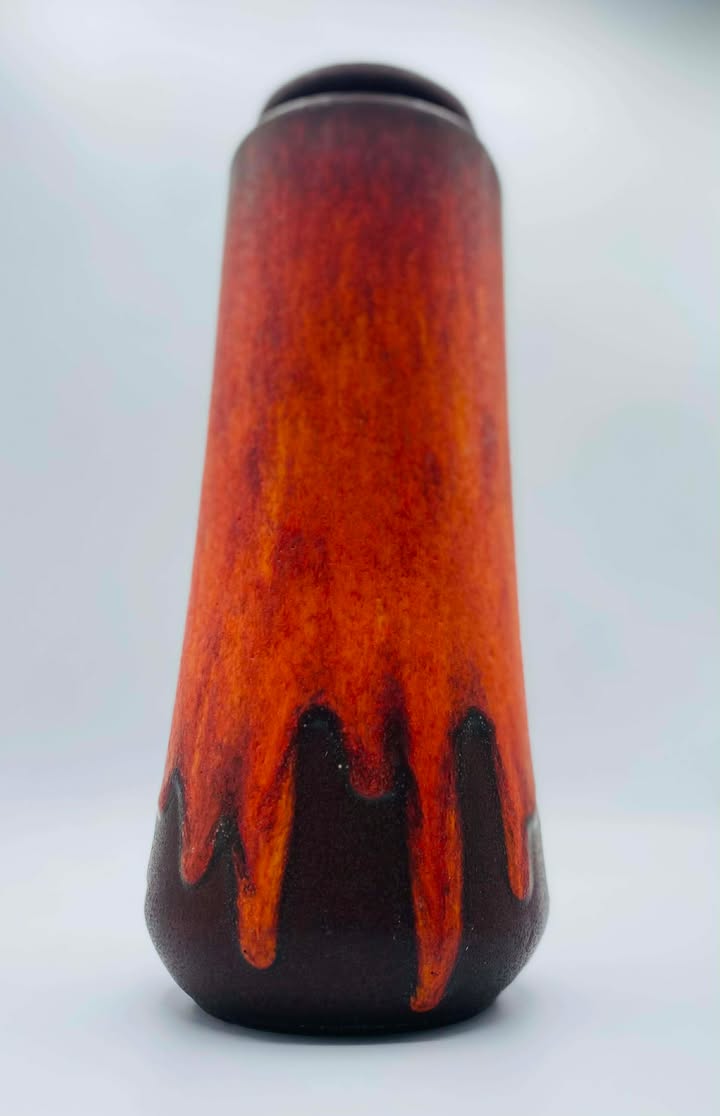 Mid Century Modern West Germany "Fat Lava" Art Pottery Vase by Scheurich