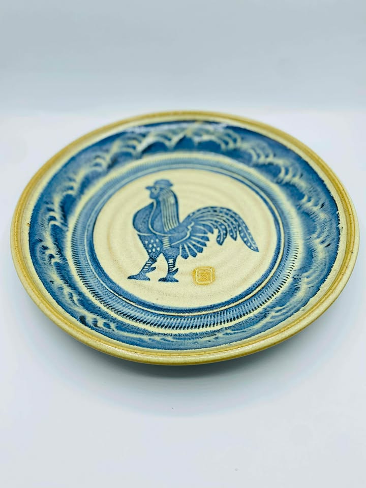610282001_1935629697022070_1190940677591941302_n 1980s Handmade Studio Pottery Plate Signed and Stamped Rene McCutcheon