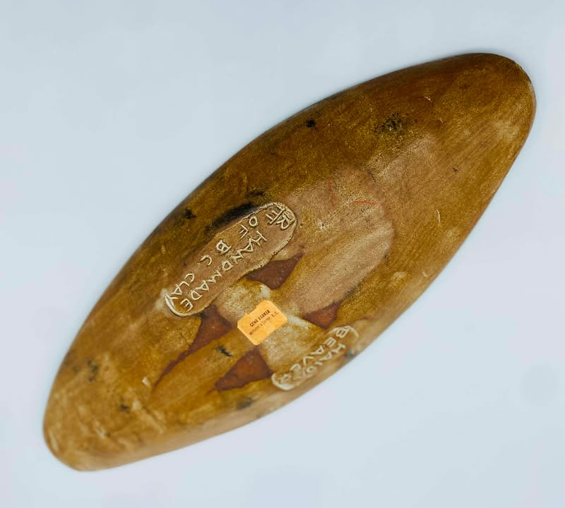 Haida Beaver Handmade in B.C. Canada Aboriginal Art Pottery Dish