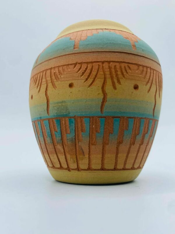 610524374_856071703844563_2903936665604864397_n Native American Navajo Pottery Vase Signed "A.B"
