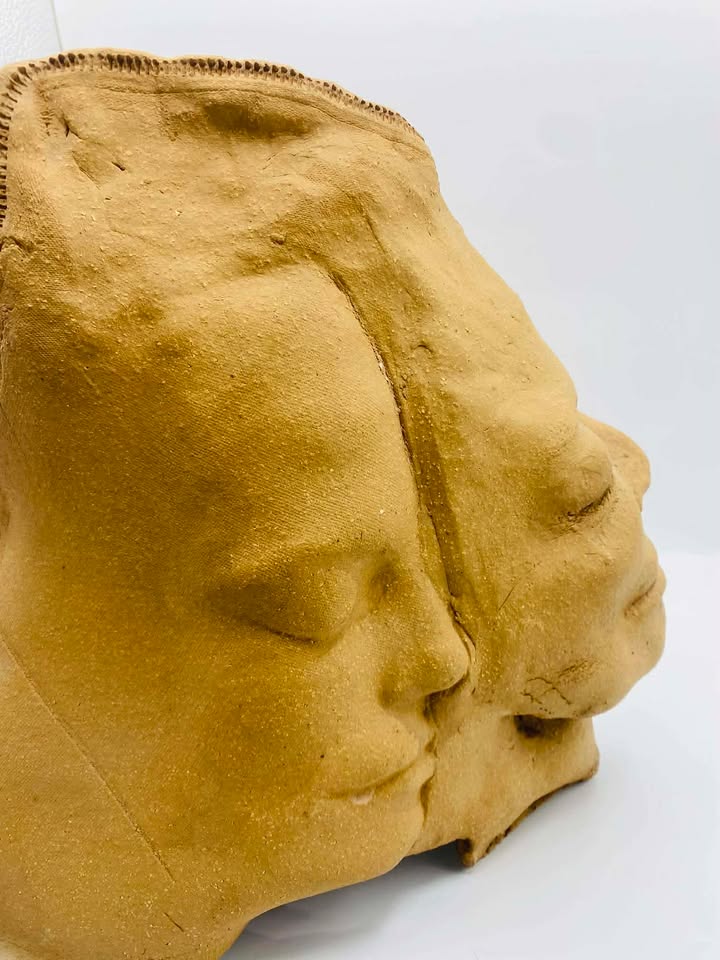 Abstract/Multi-faced Terra Cotta Sculpture