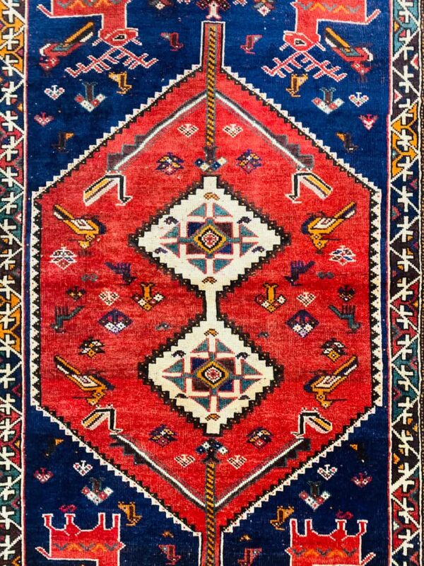 610895776_1442310360792679_7589689467552692768_n Origin "Shiraz" Persian Tribal Rug Hand Knotted Natural Dyes with Animal Geometric Floral Patterns 6'7" X 4'
