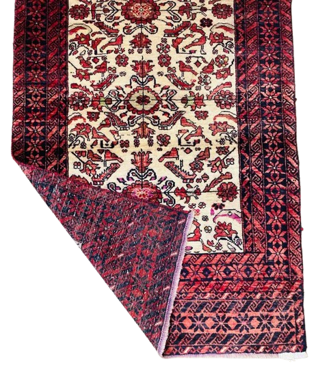 610927262_717665934477641_1622356719462538641_n-removebg-preview Origin "Baluch" Persian Rug Hand Knotted Natural Dyes with RARE Bird/Floral Motifs and Geometric Patterns 5'7" X 3'1"