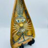 611002818_4375066339483164_6111310865448953995_n Mid Century Inspired Hand‑Painted Triangular Ceramic Dish Abstract Face Design by Zheng Ruixiu