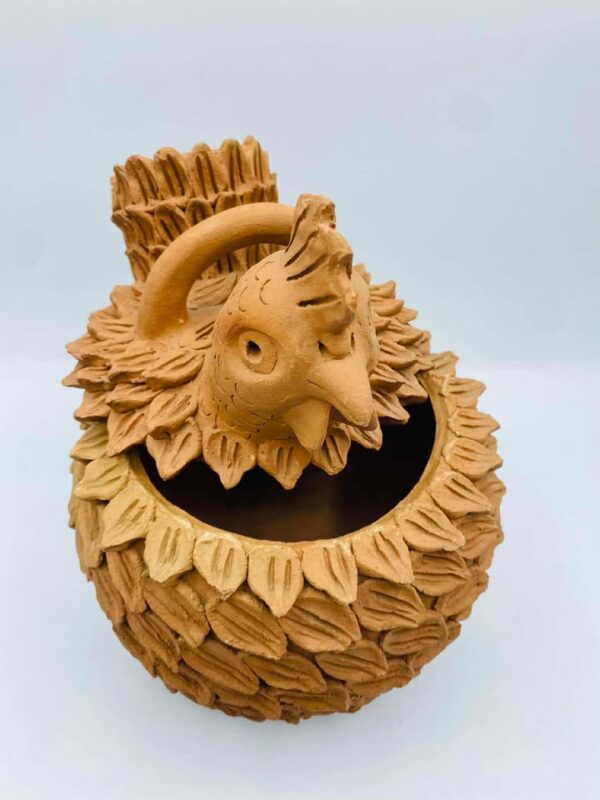 611086466_1569494504295240_313821238884078243_n Handcrafted Terracotta Folk Art Style Studio Pottery Chicken Jar