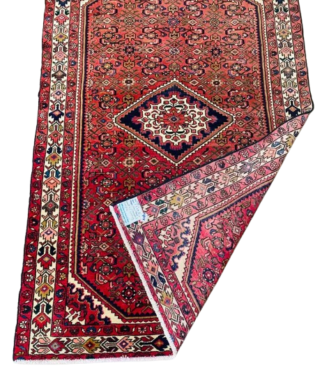 611102250_1411617290319473_7014509492067684948_n-removebg-preview Origin "Hamedan" Hosein Abad Persian Tribal Rug Hand Knotted Natural Dyes with Geometric Floral Patterns 7'3" X 4'8"