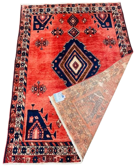 611627944_1142846107928599_8012361302455839850_n-removebg-preview Origin "Sirjan" Persian Tribal Rug Hand Knotted Natural Dyes with Geometric Patterns 7'1" X 5'