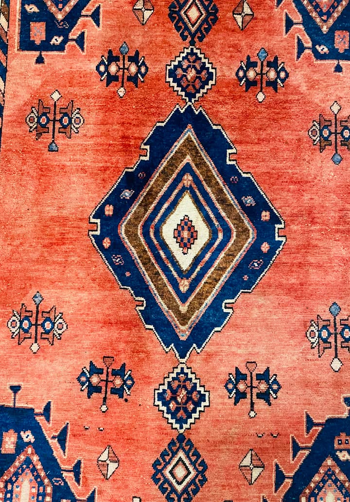 611853302_1171359018414910_6078640647231024463_n Origin "Sirjan" Persian Tribal Rug Hand Knotted Natural Dyes with Geometric Patterns 7'1" X 5'