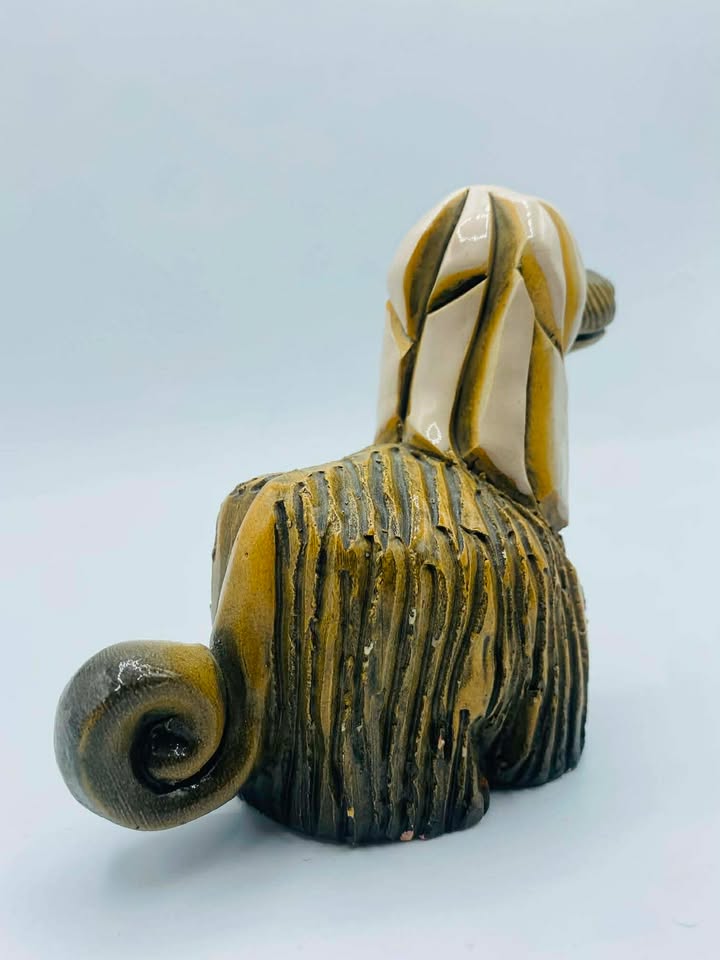 611917985_813783401699913_4447269389091999480_n Signed "a.R" Handmade Afghan Hound Dog Figurine