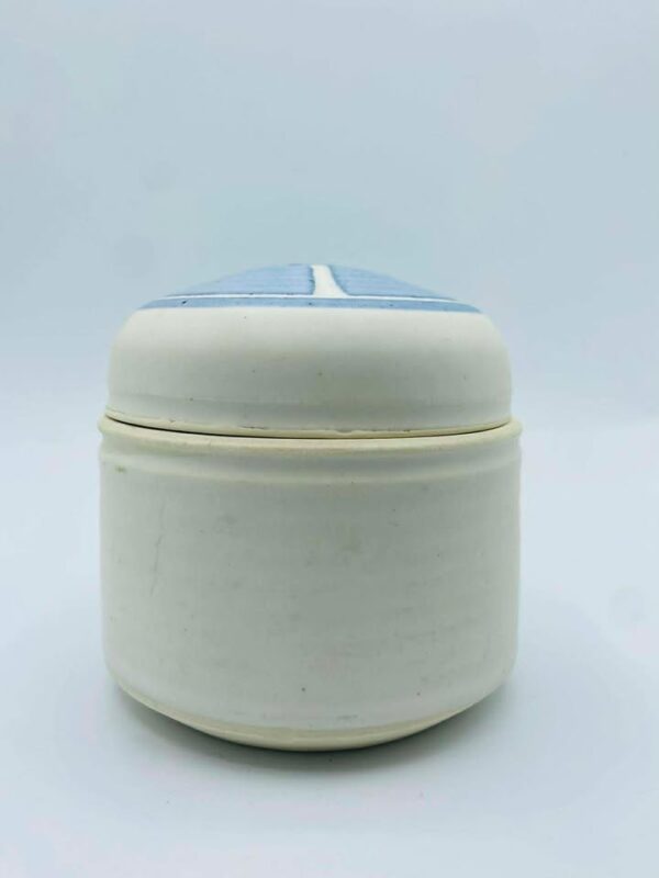 612229499_1960059777893241_3010295739022459572_n Signed "Chris & Malcolm" Stanley Studios Stoneware Wheel-Thrown Lidded Jar