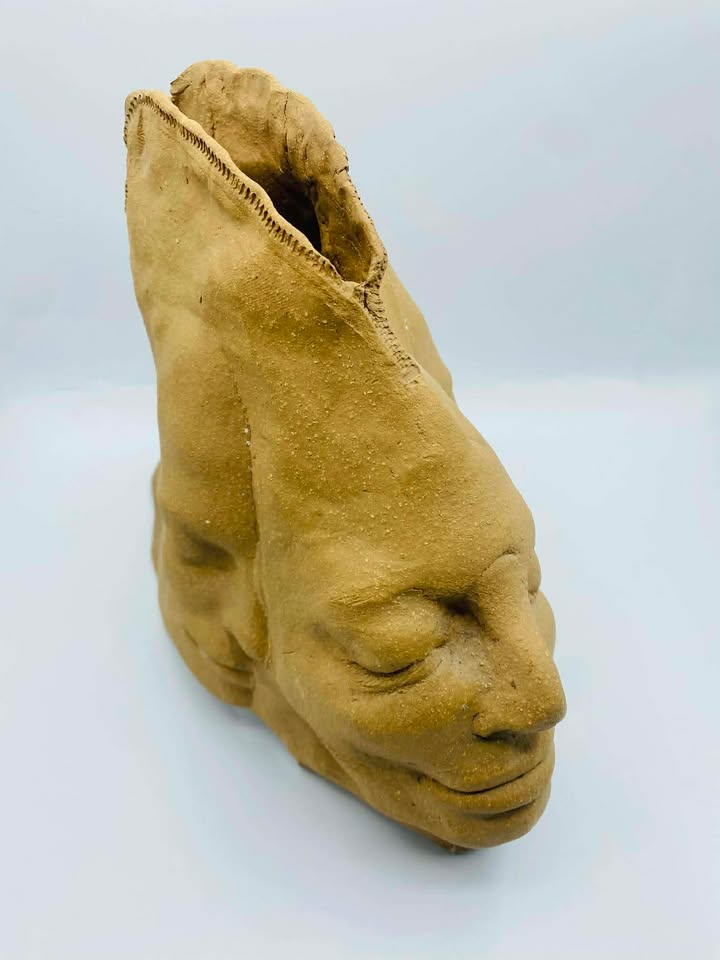 Abstract/Multi-faced Terra Cotta Sculpture