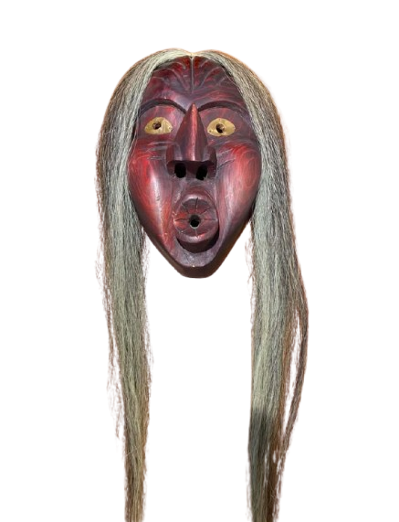 Haudenosaunee False Face Society “Whistler” Mask (Blower Mask)