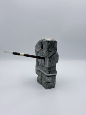 Eskimo Fisherman Soapstone