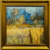 Blue Barn with Stumps
