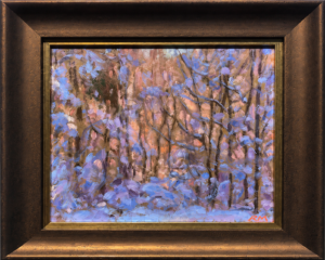 Jeux de lumière dans les arbres enneigés (Light Play In Snow Covered Trees)
