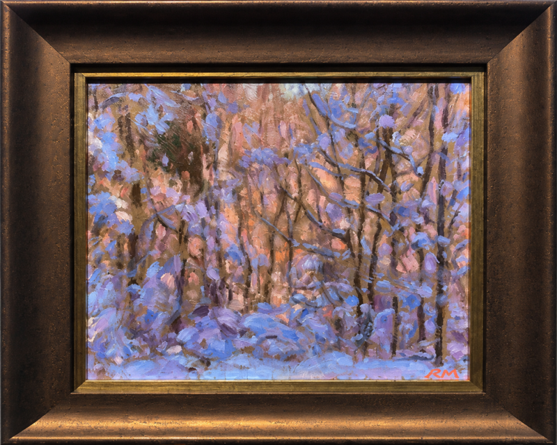 Jeux de lumière dans les arbres enneigés (Light Play In Snow Covered Trees)