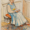 Woman In Blue Dress, Reading