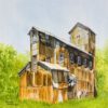 Townsite Headframe Cobalt - Brenda Henderson